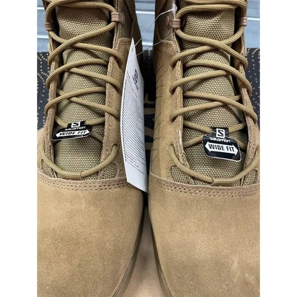 Salomon Guardian Combat Boots Mens 13EE Coyote Suede Leather Lace Up‎ Tactical